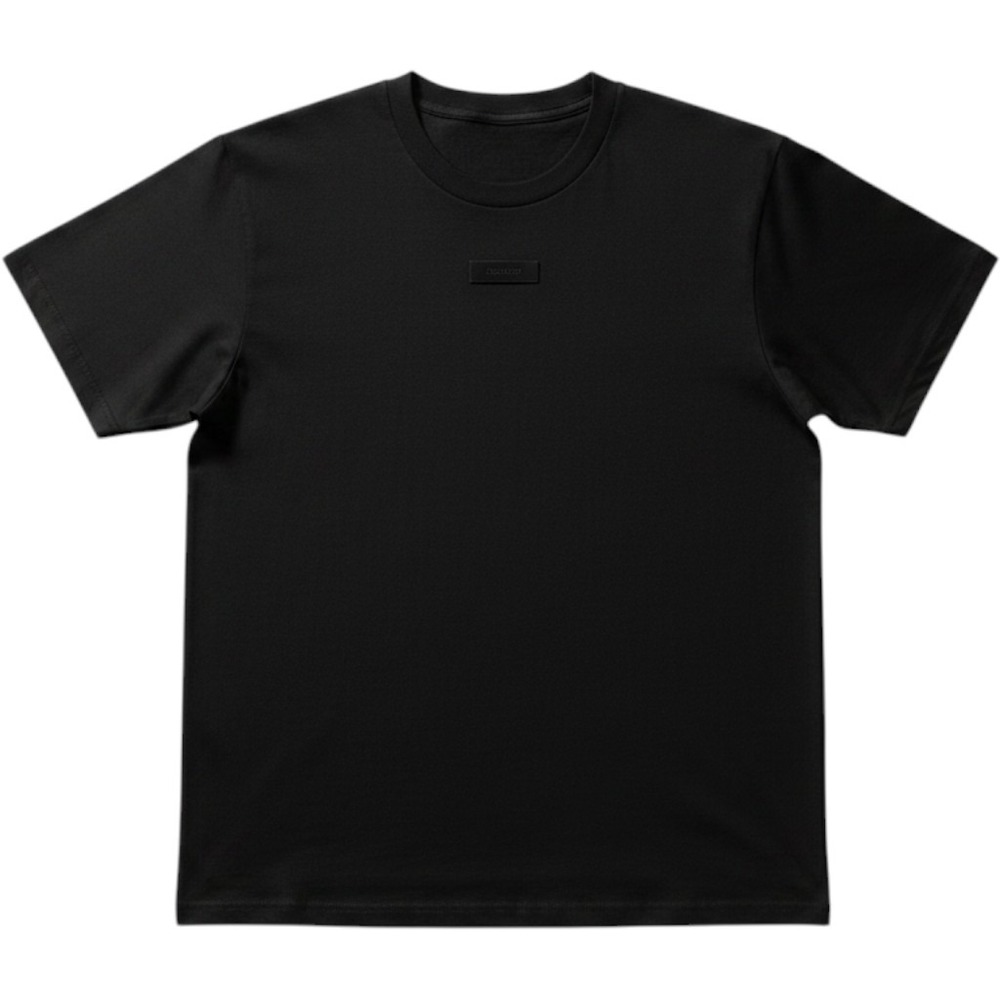 Fear of God Essentials Mens Oversized Logo Patch T-Shirt Black Medium